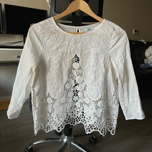 Urban outfitters kimchi blue white lace top size small